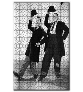 Cakapuzzle Laurel Hardy Filmde Dans Puzzle Yapboz MDF (Ahşap) (500 Parça)