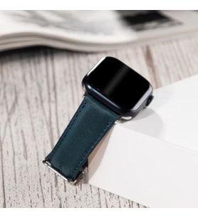 vagave Apple Watch Deri Kordon 2 3 4 5 6 7 42-44-45 mm Kişiye Özel 9 Renk (Mavi)
