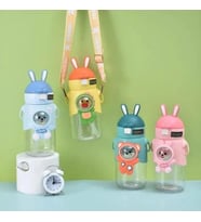 Gifttime Sevimli Tavşan Çocuk Okul Matara Su Şisesi 600 ml (Sarı)