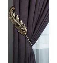 Yaprak Desen Renso, Fon Perde Askısı (Bronz)