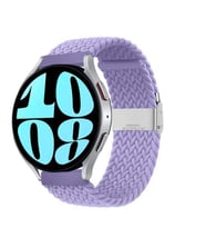 Sneezy Huawei Watch GT 3 Elegant Active 42mm Uyumlu 20mm Metal Klips Solo Fiberlink Örgü Kordon (Lila)