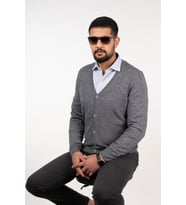SAN&FA SLİMFİT ERKEK TRİKO HIRKA (Gri)