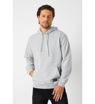 Metalic Lacivert Erkek Kapüşonlu Kanguru Cepli Sweatshirt (Gri)