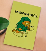 BK Gift Esprili Tasarım Serisi Sert Kapaklı Sarı Defter, Arkadaşa Hediye, Yeni İş Hediyesi, Doğum Günü Hediyesi, Anı Defteri (Model 12)