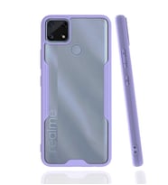 Realme C25 Kılıf Zore Parfe Kenarları Pastel Renk Silikon Kılıf (Mor)