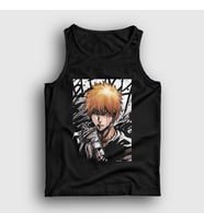 Presmono Unisex Beyaz Ichigo Anime Bleach Atlet 127548tt (Siyah)