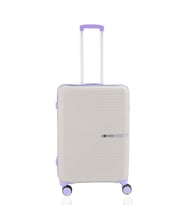Mçs Polipropilen Valiz V374 65 CM (Beyaz-Lila)