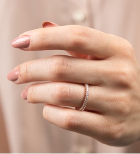 Mode Silver Tamtur rose gold gümüş yüzük (Beyaz)