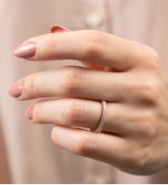 Mode Silver Tamtur rose gold gümüş yüzük (Beyaz)