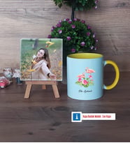 Flamingo Fotoğraflı Dekoratif Taş, Kupa Bardak Beyaz HediyeArkadaşa Doğum Günü Hediyesi (Model 7)