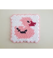 Banyo Çirkin Ördek Çocuk / Bebek El Örgüsü Lifi (Pembe)