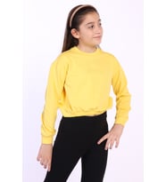 Toontoy Kız Çocuk Dreams Nakışlı Sweatshirt (Koyu Sarı)