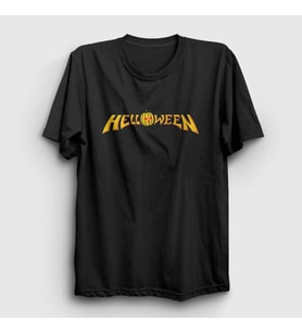 Presmono Unisex Haki Logo Helloween T-Shirt 148921tt (Siyah)