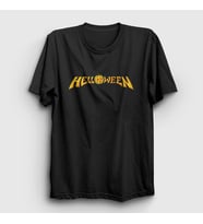 Presmono Unisex Haki Logo Helloween T-Shirt 148921tt (Siyah)