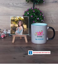 Kadın Sınıf Öğretmenine Hediye Fotoğraflı Dekoratif Taş, Kupa Bardak Beyaz Hediye Öğretmenler Günü Hediyesi (Model 9)
