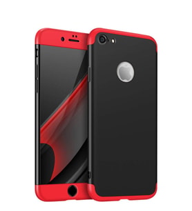 Microsonic Apple iPhone 7 Kılıf Double Dip 360 Protective (Kırmızı)
