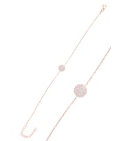 Kadın Gümüş Zirkon Taşlı Yuvarlak Bileklik DGN20745-749 (Rose)