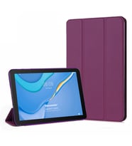 Microsonic Huawei MatePad SE Kılıf Slim Translucent Back Smart Cover Siyah (Mor)