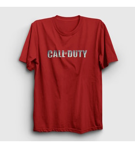 Presmono Unisex Haki Logo Call Of Duty T-Shirt 26860tt (Kırmızı)