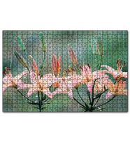 Cakapuzzle Yağmur Ve Zambak Yaprakları  Puzzle Yapboz MDF (Ahşap) (255 Parça)