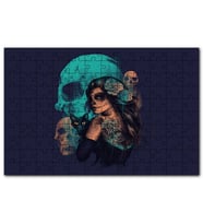 Cakapuzzle Kurukafalar Karakedi ve Ölü Gelin Puzzle Yapboz MDF (Ahşap) (500 Parça)