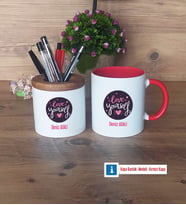 Love Yourself Kalemlik, Kupa Bardak T Kişiye Özel Hediye (Model 5)