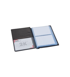 Kartvizit Albümü 2 Sıralı 80 Kartlık Business Card Album 11x13,5 cm (Bordo)