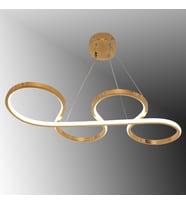 TT025-SR TT Aydınlatma Yılan Modeli Sarı Kaplama Led Avize (Sarı)