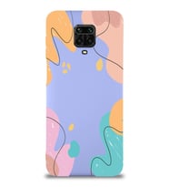 PrintiFy Xiaomi Redmi Note 9s Uyumlu Lansman Kılıf Karışık Renkler Tasarımlı İçi Kadife Kapak (Lila)