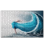 Cakapuzzle Balerin ve Dev Dalgadan Oluşan Elbisesi Puzzle Yapboz MDF (Ahşap) (500 Parça)