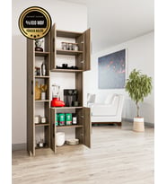 ATLAS Çok Amaçlı Dolap mutfak banyo balkon ' da kullanılabilir (Ceviz)
