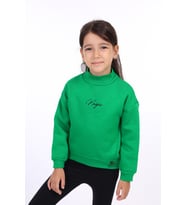 Toontoy Kız Çocuk Nakışlı Sweatshirt (Çimen Yeşili)