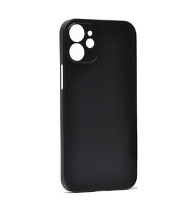 Ceponya iPhone 12 Ultra İnce Kamera Çıkıntılı PP Silikon Kılıf (Siyah)