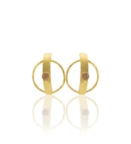 Kadir Jewellery 22 Ayar Altın Kaplama Vintage Küpe -El İşçiliği Ve Hipoalerjenik Küpe (Turuncu)