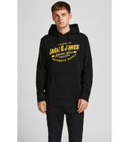Jack & Jones Erkek Kapüşonlu Sweatshirt - 12189736 (Siyah)