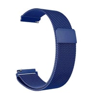 22MM Gear S3 Watch 4 -GT2 GT2E 46MM Kayış,Kordon Metal Milano Loop (Mavi)