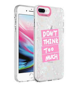 Apple iPhone 7 Plus Kılıf Mermer Desenli Zore Marbello Kılıf (Pembe)