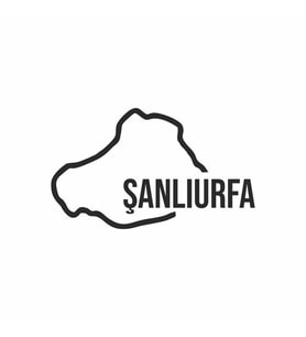 Şanlıurfa Harita Araba Sticker siyah 18x10 CM (Siyah)