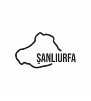 Şanlıurfa Harita Araba Sticker siyah 18x10 CM (Siyah)