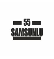 55 Samsunlu Araba Sticker siyah 16x9 CM (Siyah)