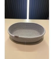 Doğal Jüt Hasır Organizer Sepet Minimalist Ve Şık Depolama Çözümü (Gri)