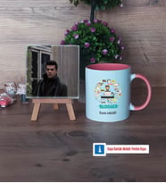Blogger Fotoğraflı Dekoratif Taş, Kupa Bardak Beyaz Hediye (Model 6)