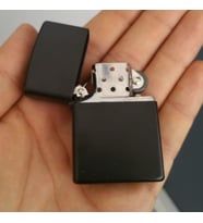 Benzinli Renkli Metal Çakmak (Siyah)