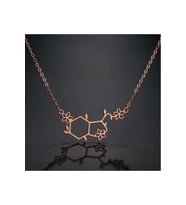 Mutluluk Hormonu Serotonin Model Altın Kaplama Gümüş Kolye (Rose)
