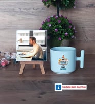 Bilgisayar Öğretmeni Fotoğraflı Dekoratif Taş, Kupa Bardak Beyaz Hediye Öğretmenler Günü Hediyesi (Model 12)