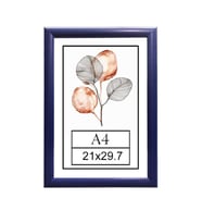 A4 21X29,7 CM Belge Çerçevesi Siyah Modern Ofis Sanat Ev Home Ofis Dekoratif Çerçeveler Ev Oturma Odası Salon Dekorasyon Resim Çerçeveleri Diploma Belge Sertifika Çerçeveleri (Lacivert)
