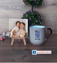 Babaya Hediye Fotoğraflı Dekoratif Taş, Kupa Bardak Beyaz Hediye (Model 10)