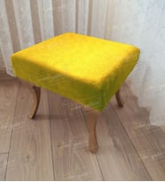 Ayak Ucu Kapı Önü Antre Düz Bench Puf Gold Ayak (Sarı)
