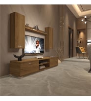 Decoraktiv Eko 5D Mdf Dvd Tv Ünitesi Tv Sehpası - Beyaz - Pera (PERA MODA)