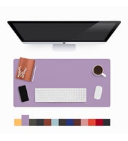 Modica Lindos - Deri Mat, Masa Pedi, Büyük Mouse Pad, Ofis için Mat (Lila)